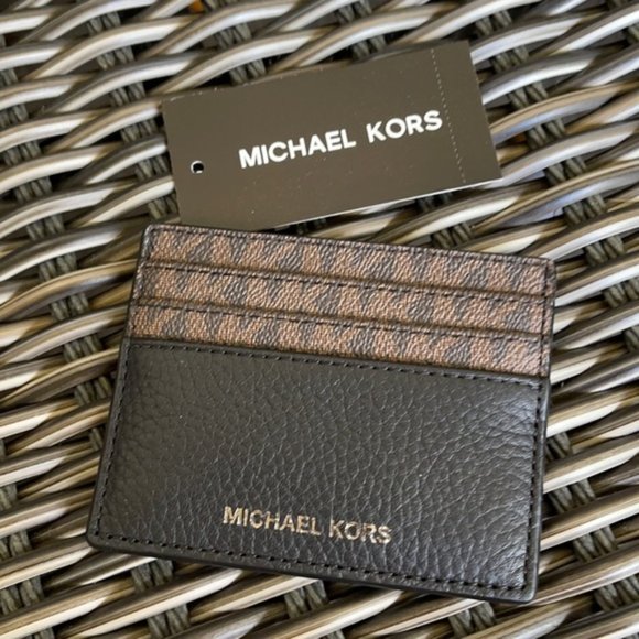 Michael Kors Other - Michael Kors Cooper Mens Tall Card Case Leather Brown/Black